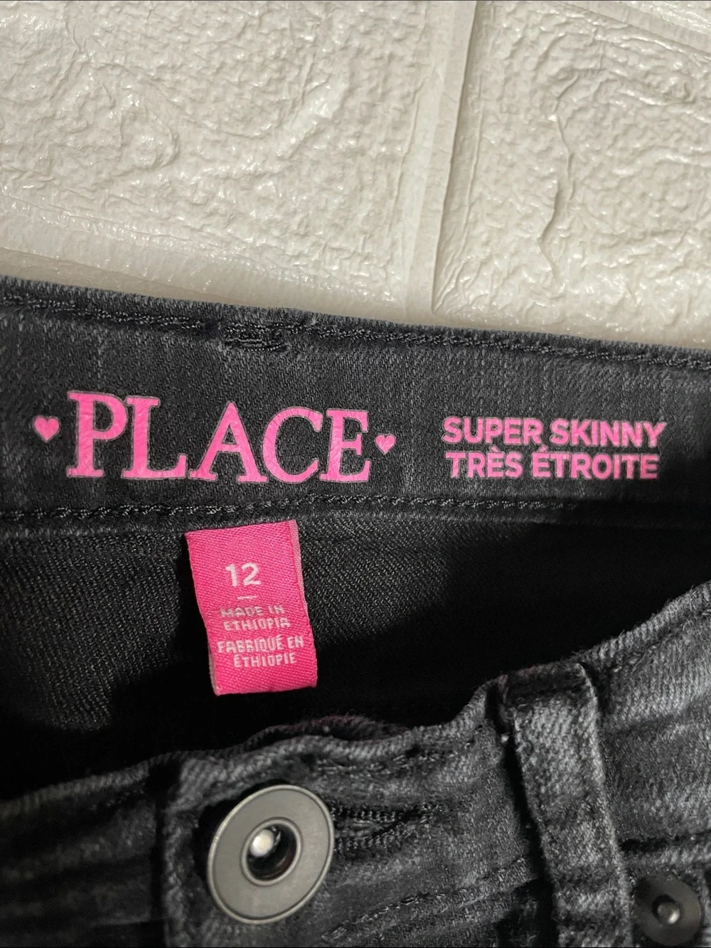 The Childrens Place Black Super Skinny Jeans Goth Grunge Punk Alt